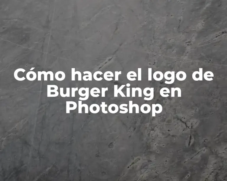 Cómo hacer el logo de Burger King en Photoshop