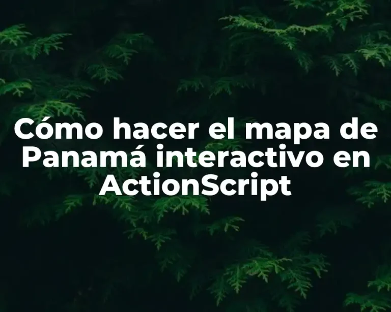 Cómo hacer el mapa de Panamá interactivo en ActionScript