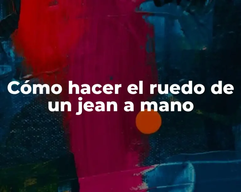 Cómo hacer el ruedo de un jean a mano
