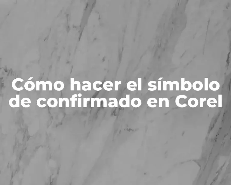 Cómo hacer el símbolo de confirmado en Corel