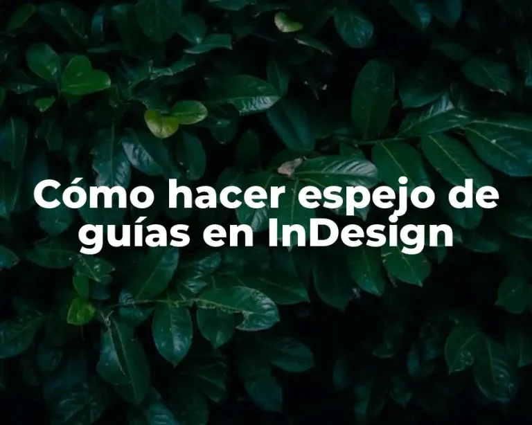 Cómo hacer espejo de guías en InDesign