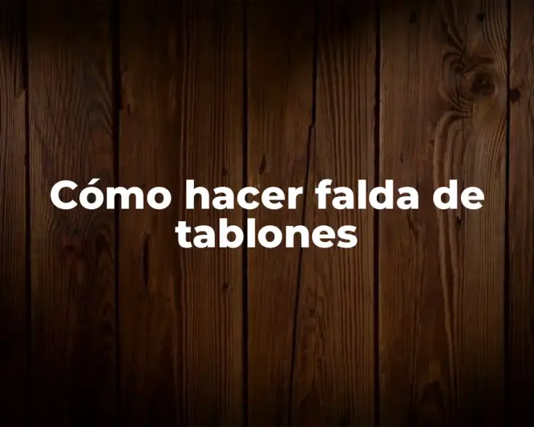 Cómo hacer falda de tablones