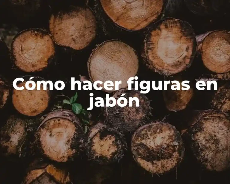Cómo hacer figuras en jabón