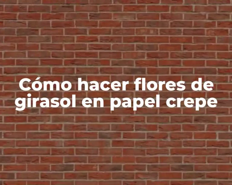 Cómo hacer flores de girasol en papel crepe