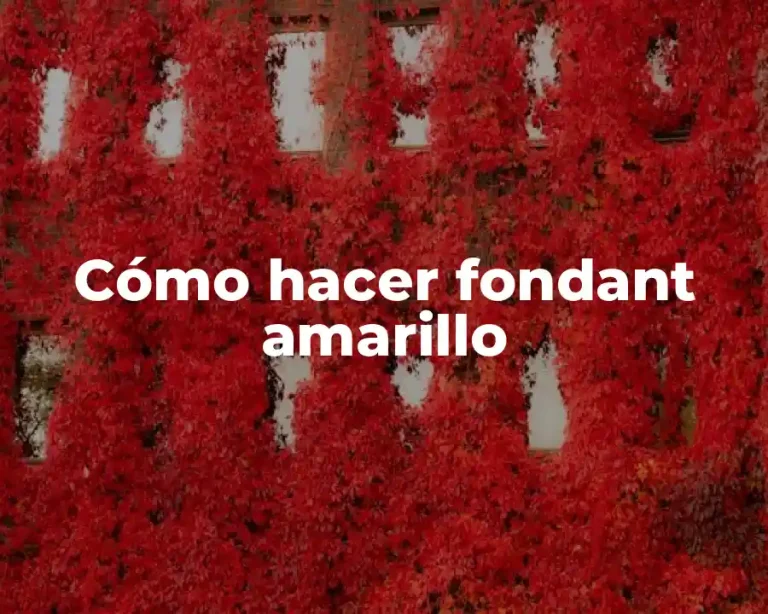 Cómo hacer fondant amarillo