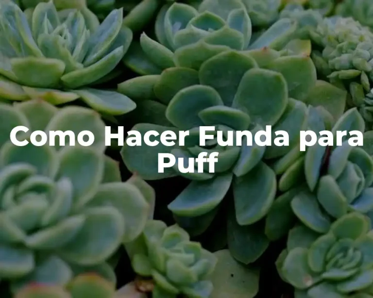 Como Hacer Funda para Puff