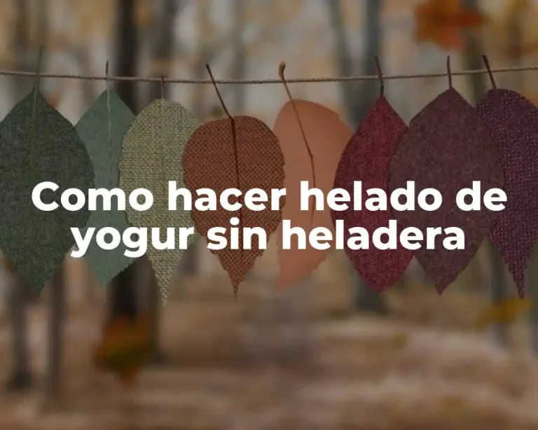 Como hacer helado de yogur sin heladera