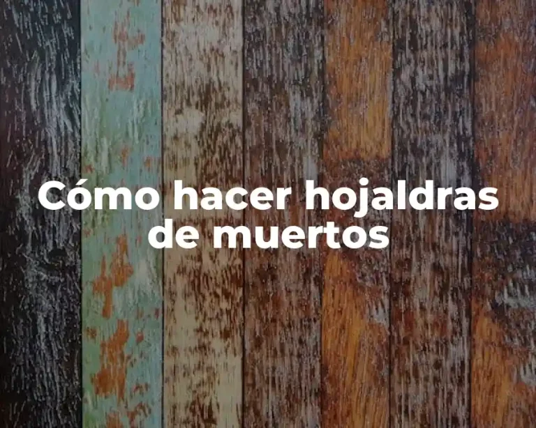 Cómo hacer hojaldras de muertos