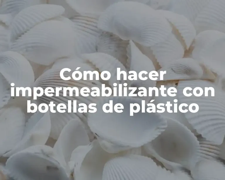 Cómo hacer impermeabilizante con botellas de plástico