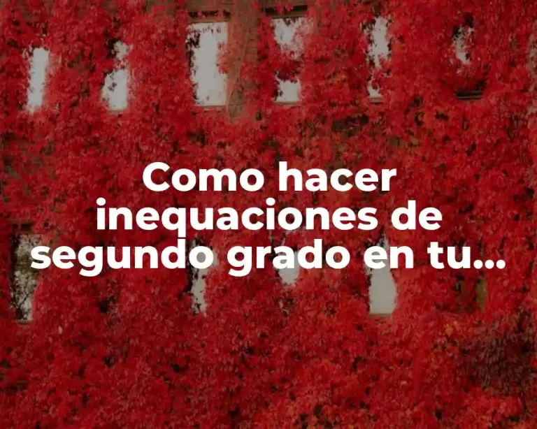 Como hacer inequaciones de segundo grado en tu calculadora casio