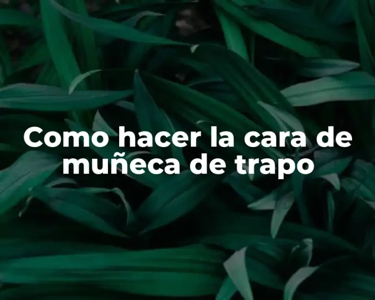 Como hacer la cara de muñeca de trapo