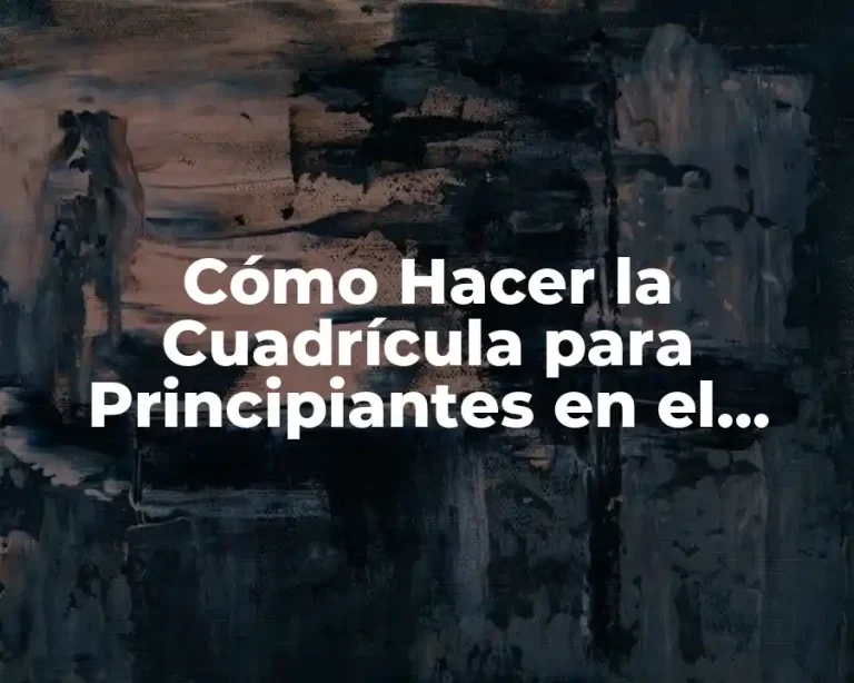 Cómo Hacer la Cuadrícula para Principiantes en el Dibujo