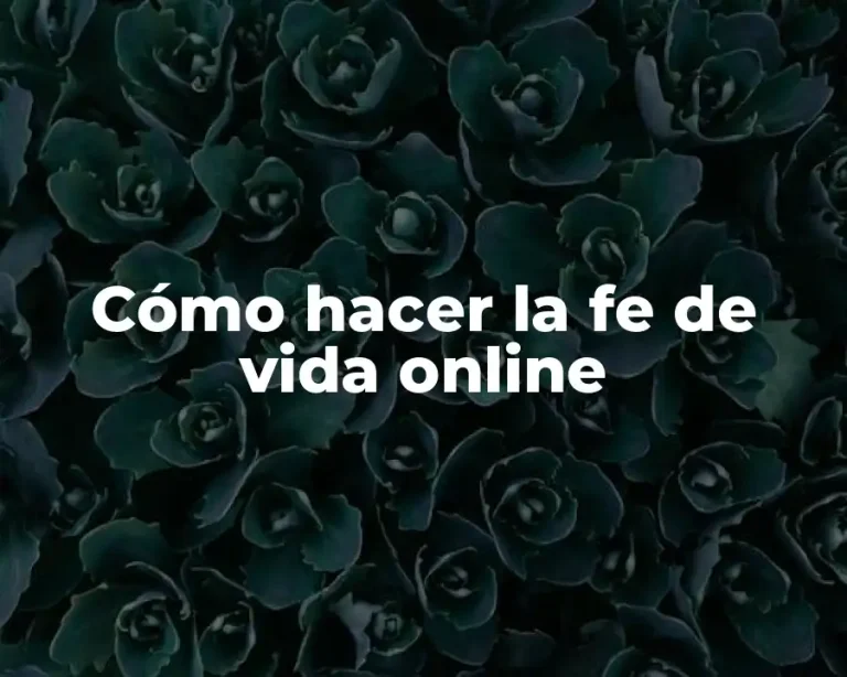 Cómo hacer la fe de vida online