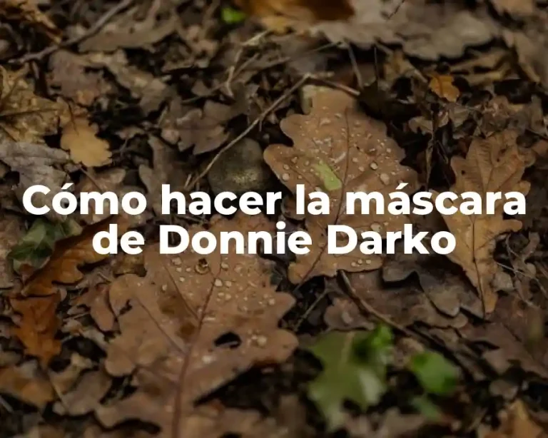 Cómo hacer la máscara de Donnie Darko