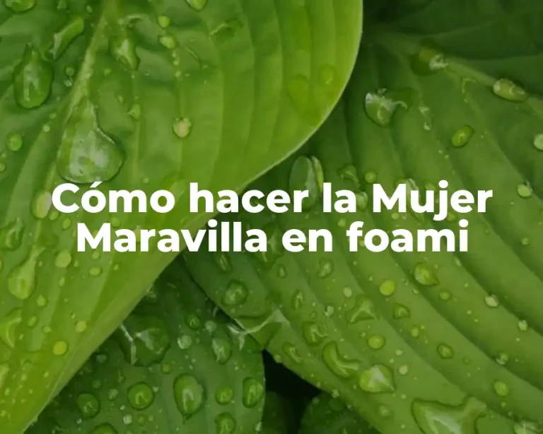 Cómo hacer la Mujer Maravilla en foami