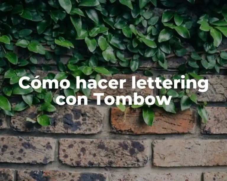 Cómo hacer lettering con Tombow