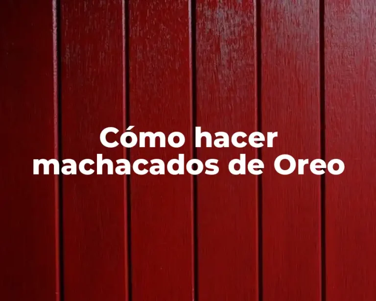 Cómo hacer machacados de Oreo