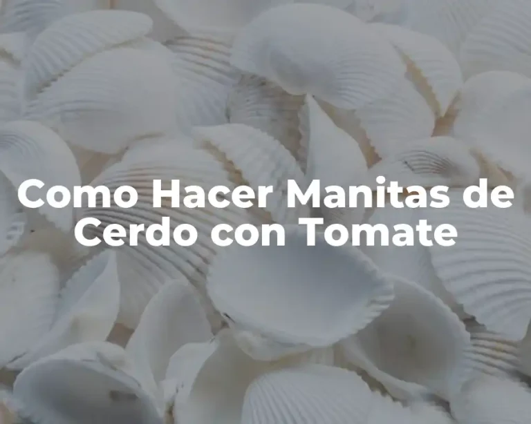 Como Hacer Manitas de Cerdo con Tomate