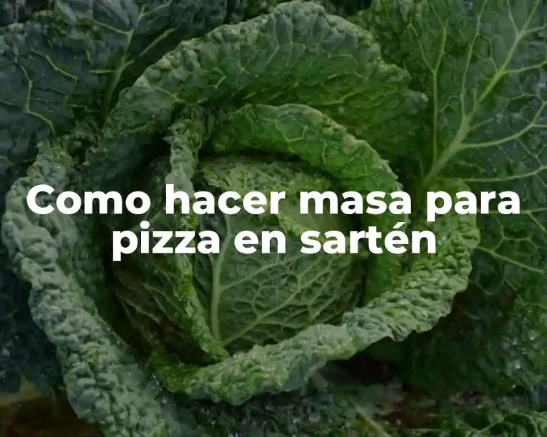 Como hacer masa para pizza en sartén
