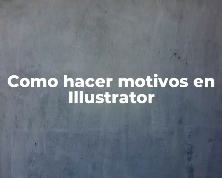 Como hacer motivos en Illustrator