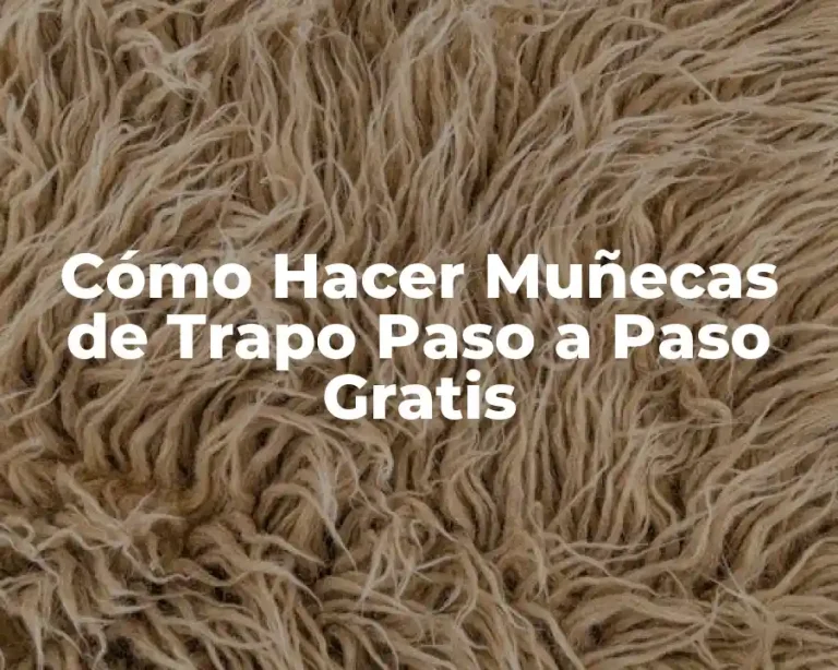 Cómo Hacer Muñecas de Trapo Paso a Paso Gratis