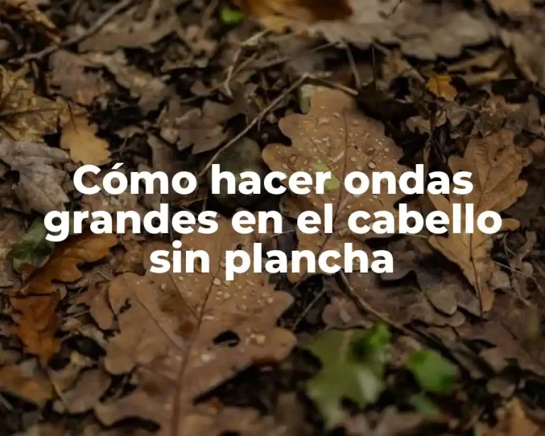 Cómo hacer ondas grandes en el cabello sin plancha