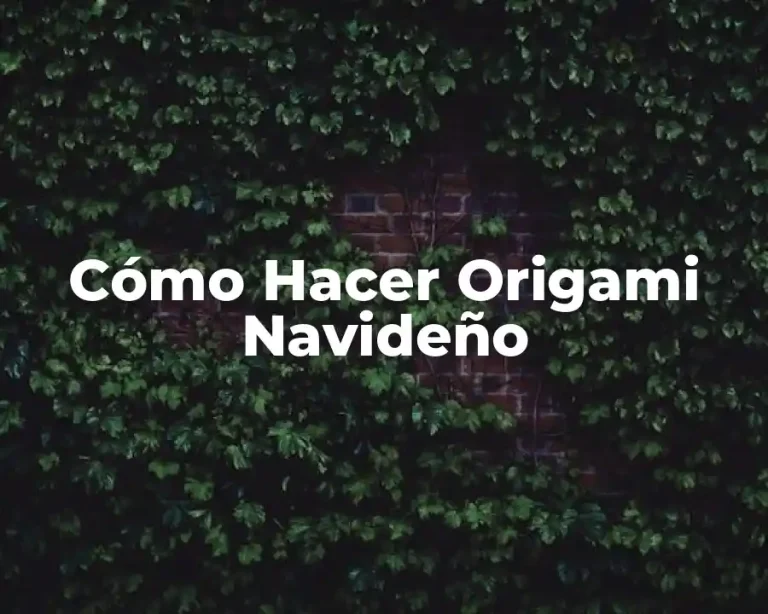 Cómo Hacer Origami Navideño