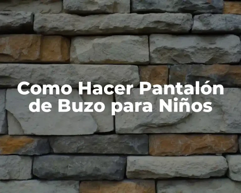 Como Hacer Pantalón de Buzo para Niños