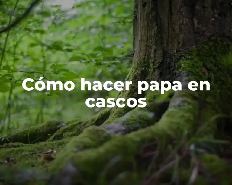 Cómo hacer papa en cascos