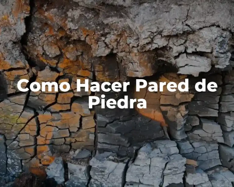 Como Hacer Pared de Piedra