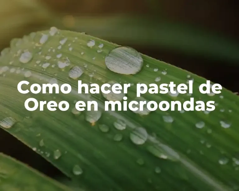 Como hacer pastel de Oreo en microondas