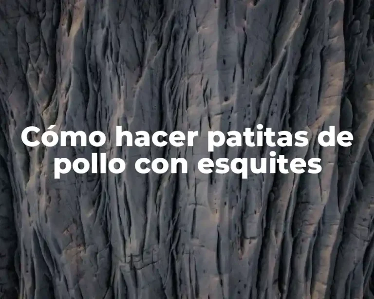 Cómo hacer patitas de pollo con esquites