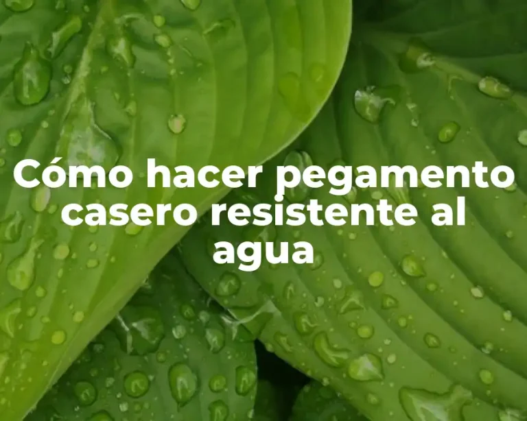 Cómo hacer pegamento casero resistente al agua