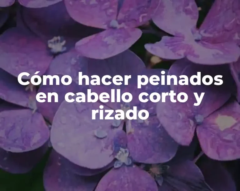 Cómo hacer peinados en cabello corto y rizado