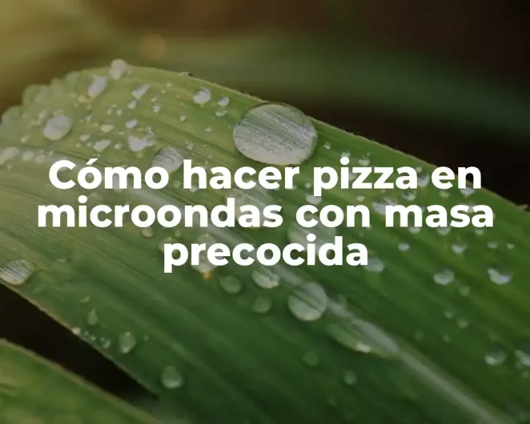 Cómo hacer pizza en microondas con masa precocida
