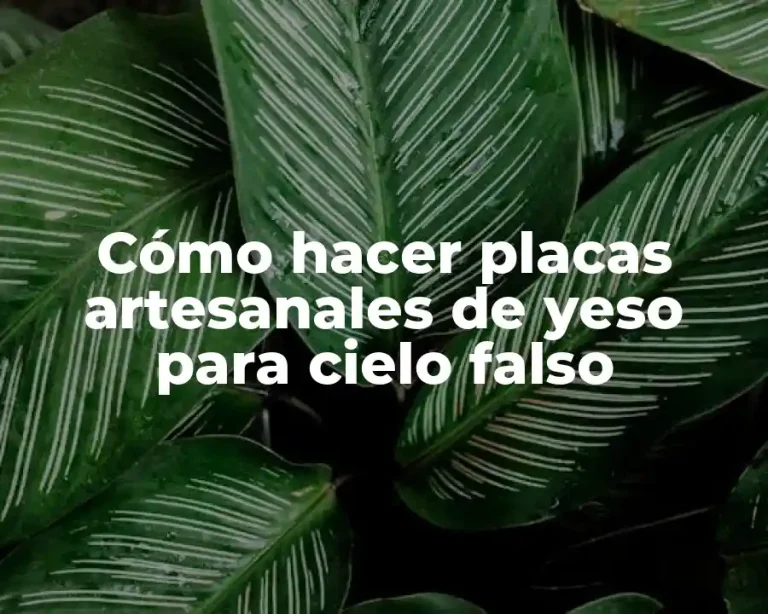 Cómo hacer placas artesanales de yeso para cielo falso