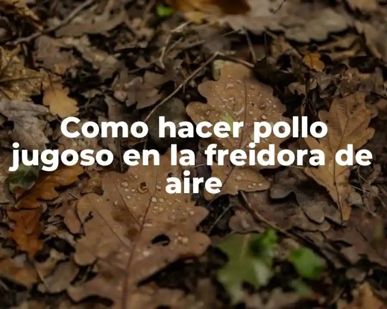 Como hacer pollo jugoso en la freidora de aire