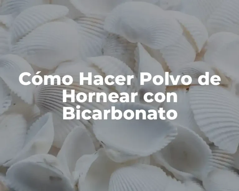 Cómo Hacer Polvo de Hornear con Bicarbonato