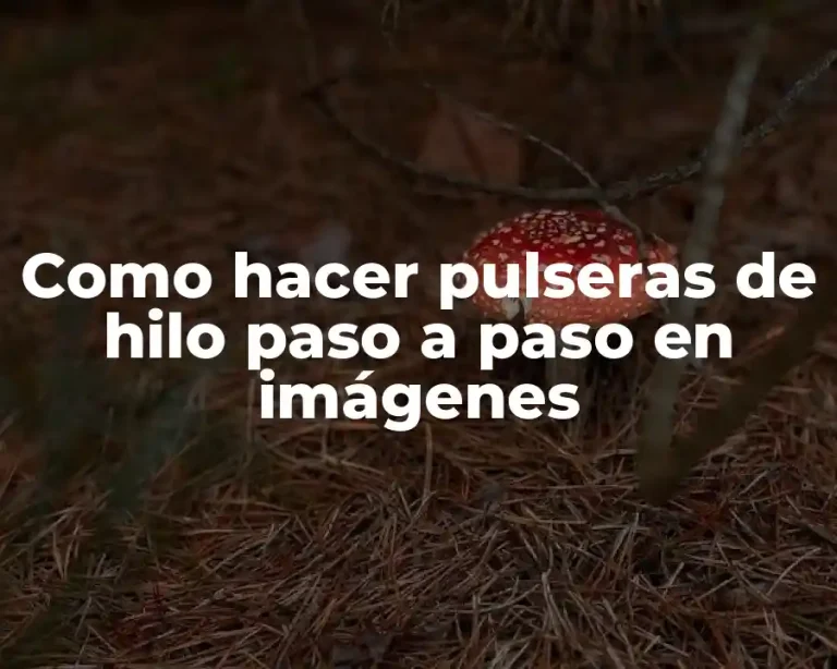 Como hacer pulseras de hilo paso a paso en imágenes