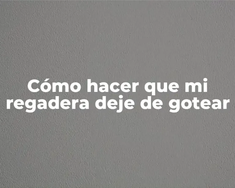 Cómo hacer que mi regadera deje de gotear