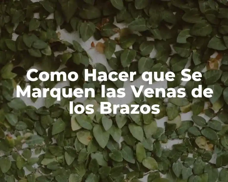Como Hacer que Se Marquen las Venas de los Brazos