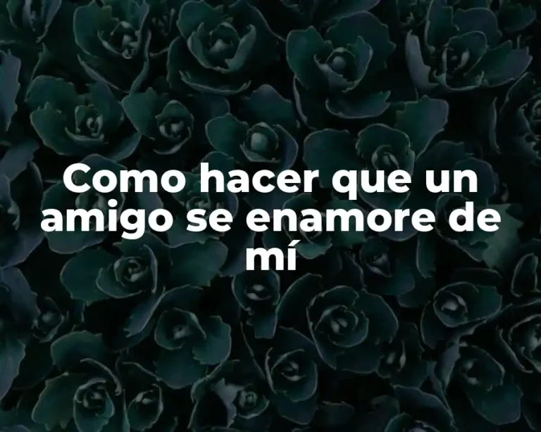 Como hacer que un amigo se enamore de mí
