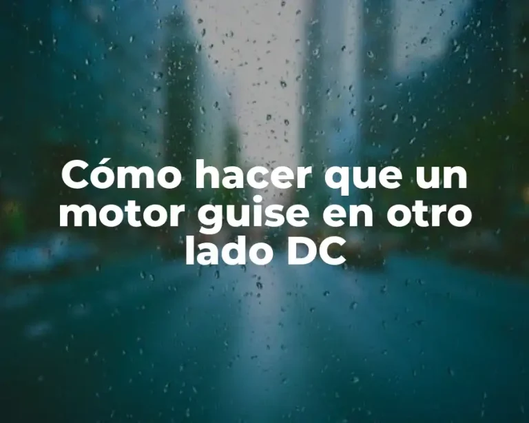 Cómo hacer que un motor guise en otro lado DC