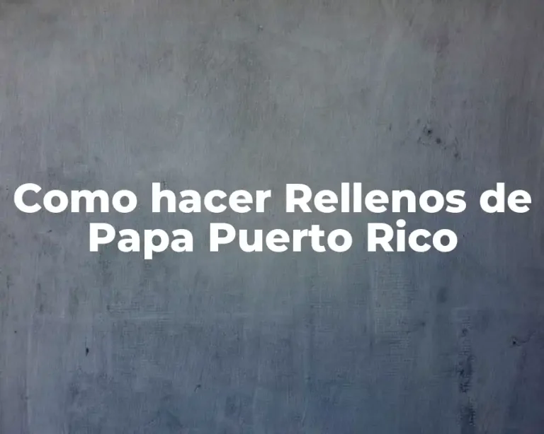 Como hacer Rellenos de Papa Puerto Rico