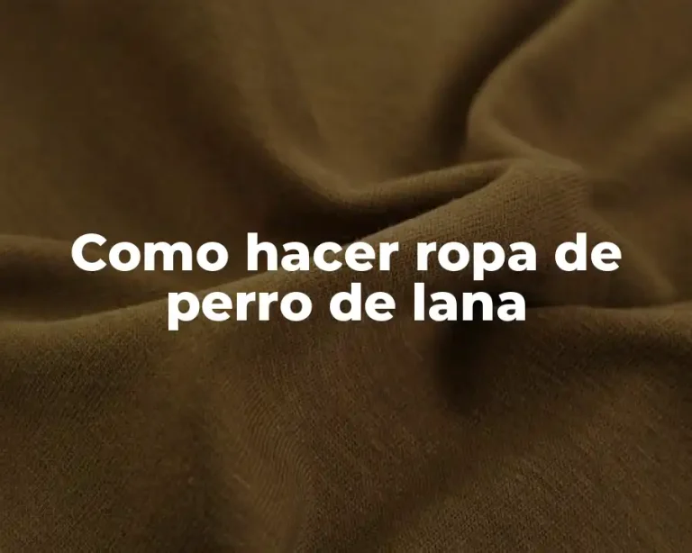 Como hacer ropa de perro de lana