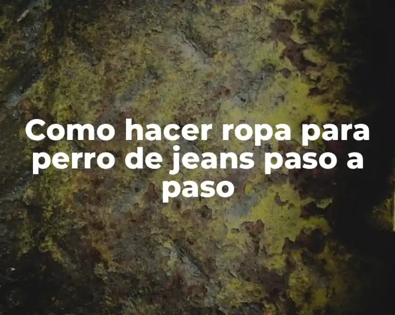 Como hacer ropa para perro de jeans paso a paso