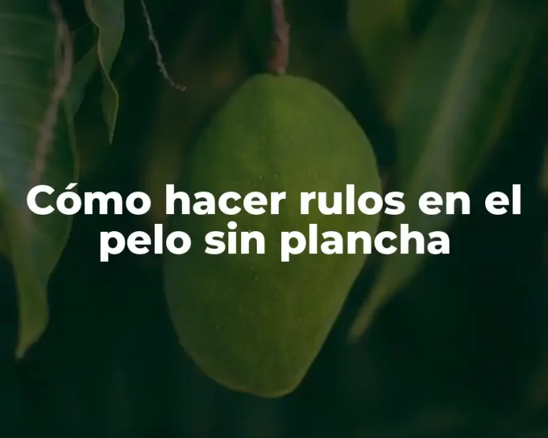 Cómo hacer rulos en el pelo sin plancha