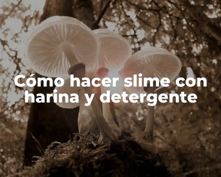 Cómo hacer slime con harina y detergente