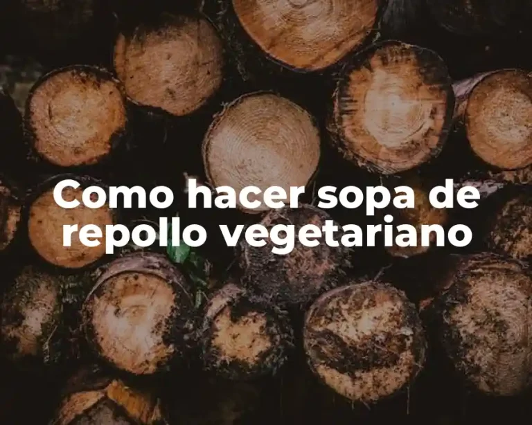 Como hacer sopa de repollo vegetariano