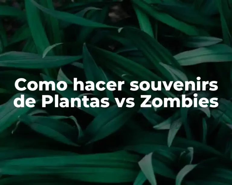 Como hacer souvenirs de Plantas vs Zombies